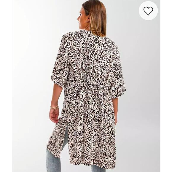 Daytrip Sweaters - Daytrip Animal Print Kimono Medium